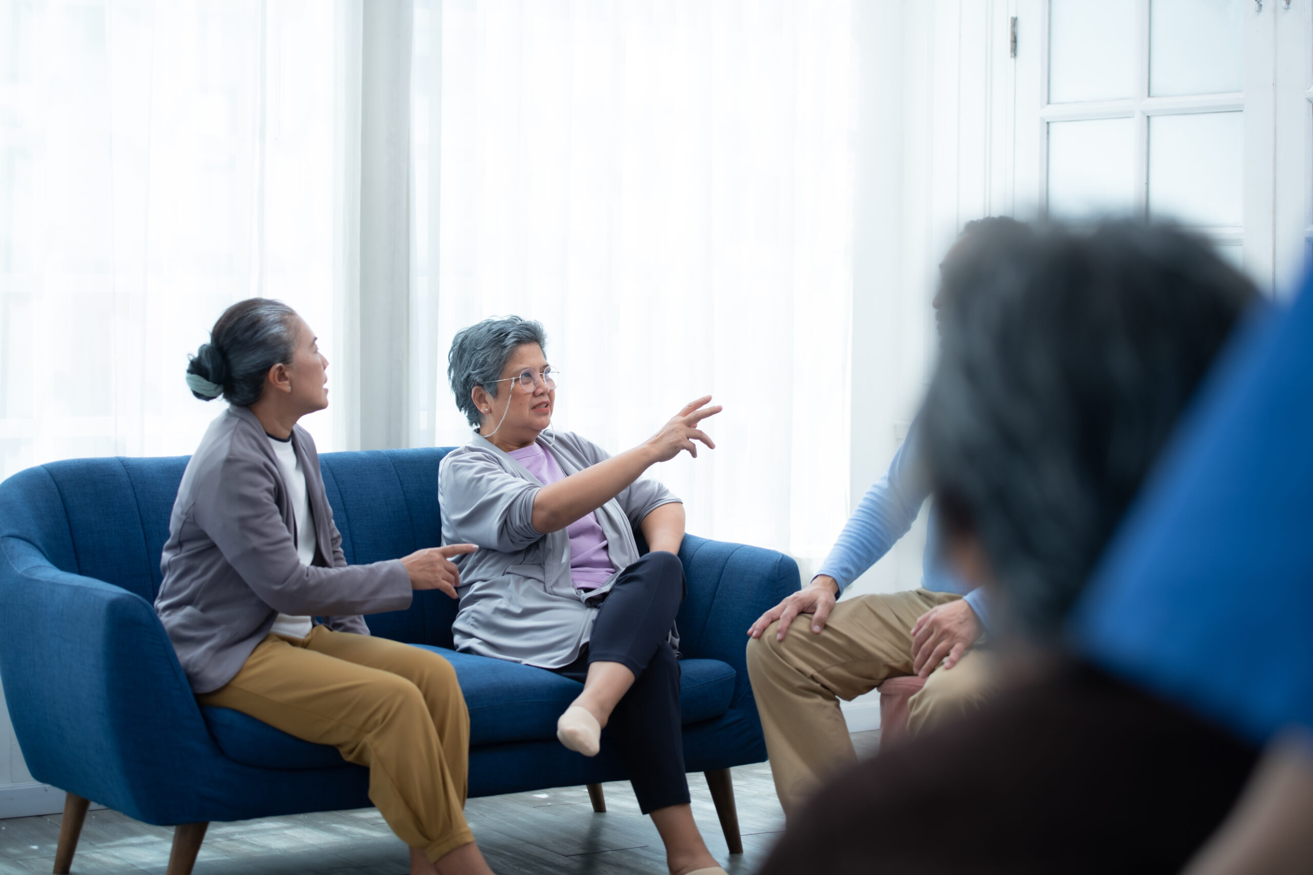 Old people's companions To unwind during the weekend, gather together for activities like singing, playing the guitar, and chit-chatting.